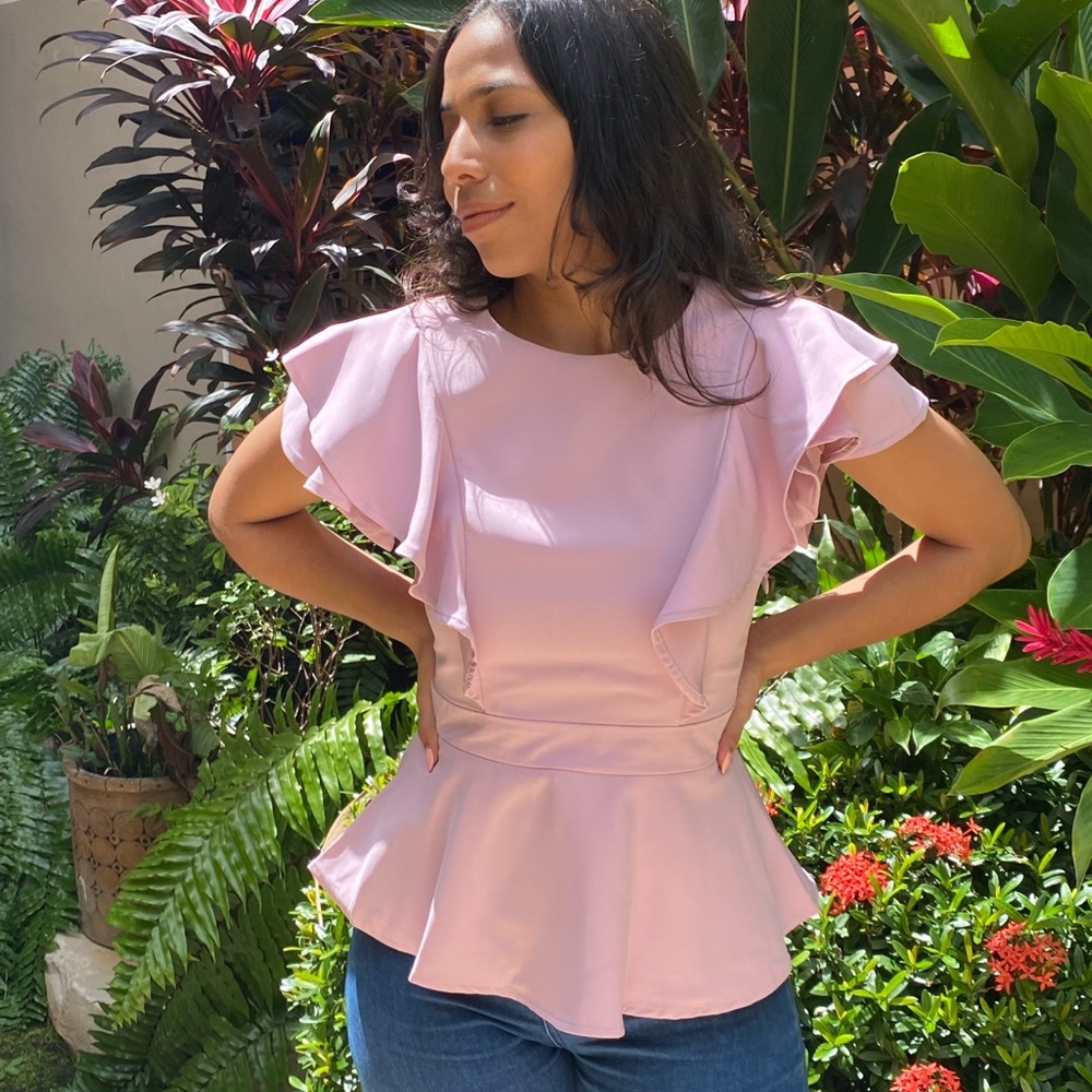 Lavender Peplum Top